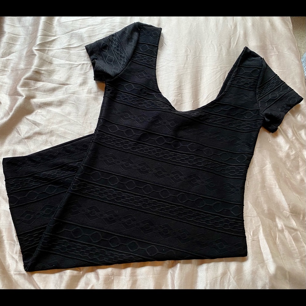 Black Tribal Print Mini Dress